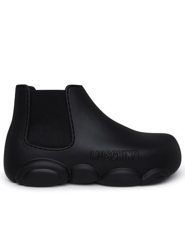 Moschino Black Rubber Ankle Boots - Moschino - Modalova