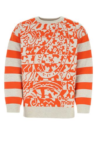 Embroidered Cotton Blend Oversize Sloan Sweater - Isabel Marant - Modalova