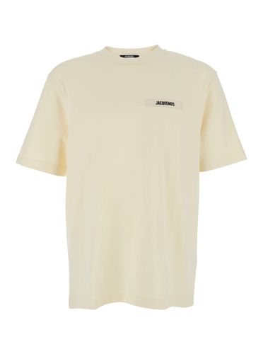 Le T-shirt Gros Grain T-shirt With Logo Patch On The Front In Cotton Man - Jacquemus - Modalova