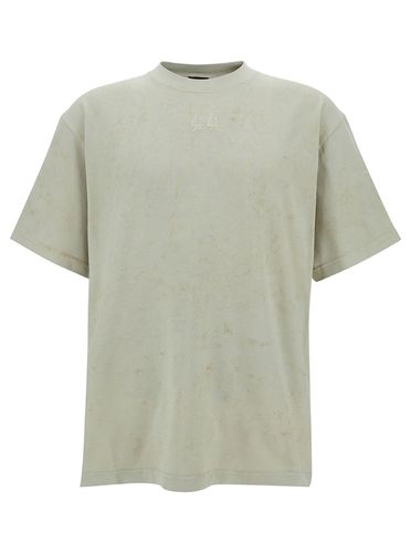 Beige T-shirt With Logo Embroidery And Cut-out In Cotton Man - 44 Label Group - Modalova