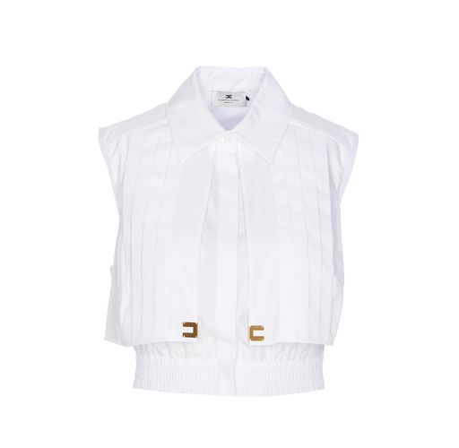 Cropped Shirt With Cape - Elisabetta Franchi - Modalova