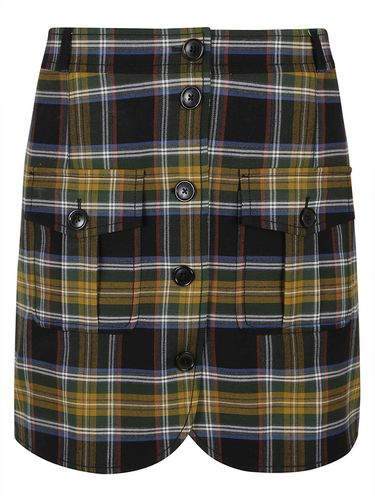 High-waist Plaid-checked Mini Skirt - Kenzo - Modalova