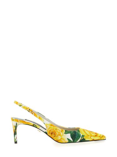 Floral Printed Slingbacks - Dolce & Gabbana - Modalova