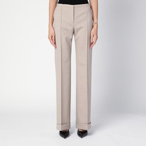 Greige Wool-blend Trousers - Philosophy di Lorenzo Serafini - Modalova