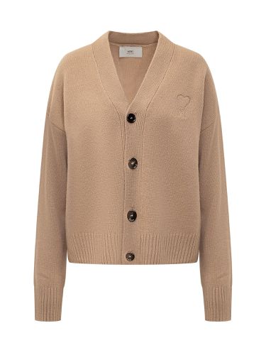 Cardigan With Logo - Ami Alexandre Mattiussi - Modalova