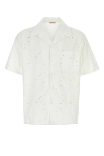 White Cotton Blend Shirt - Valentino Garavani - Modalova