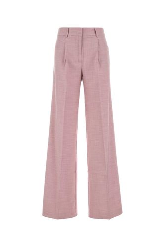 Pink Stretch Polyester Blend Palazzo Pant - The Andamane - Modalova