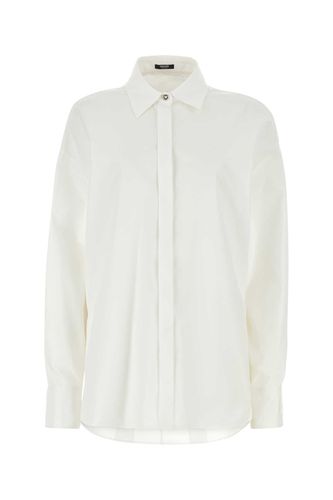 Versace White Poplin Oversize Shirt - Versace - Modalova