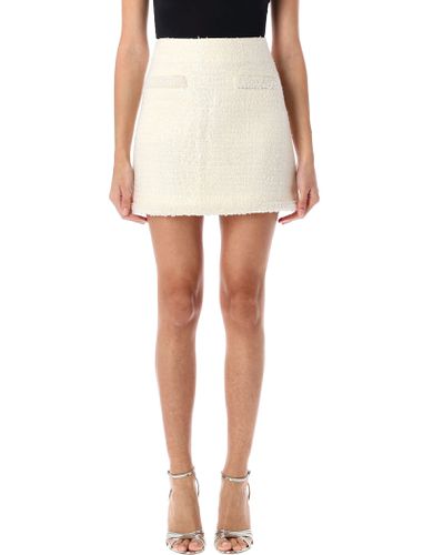 Bouclé Pearl Trim Mini Skirt - self-portrait - Modalova