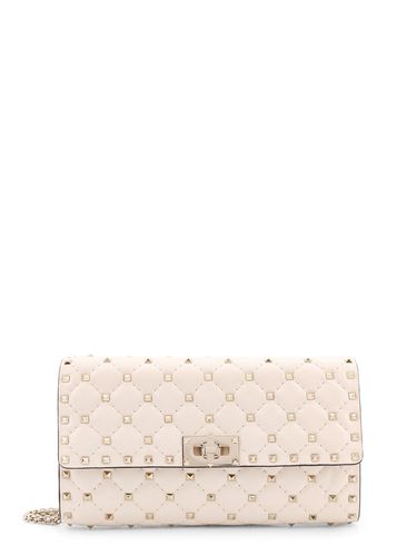 Ivory Nappa Leather Rockstud Shoulder Bag - Valentino Garavani - Modalova