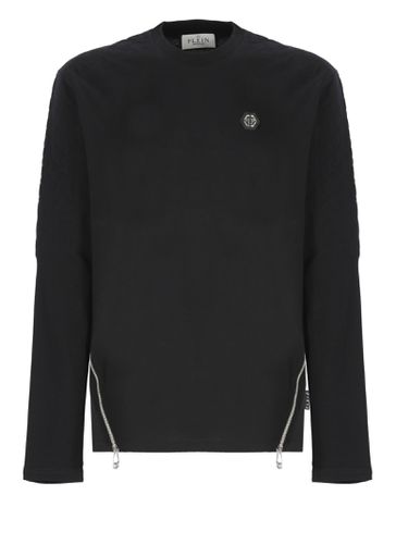 Quilted Sweatshirt With Logo - Philipp Plein - Modalova