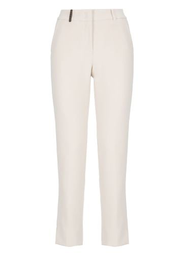 Peserico Pants With Leather Detail - Peserico - Modalova