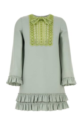 Mint Green Wool Blend Mini Dress - Valentino Garavani - Modalova