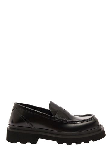 Squared-toe Loafers With Chunky Platform In Leather Man - Dolce & Gabbana - Modalova
