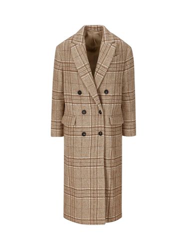 Checkered Buttoned Coat - Brunello Cucinelli - Modalova