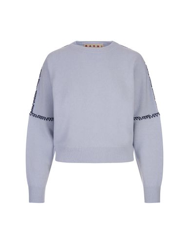 Light Sweater With Logo And Stitching - Marni - Modalova