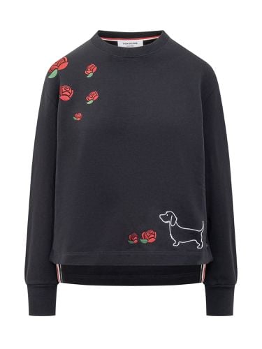 Roses And Dog Sweatshirt - Thom Browne - Modalova