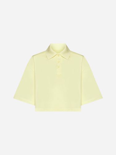 Cropped Cotton Polo Shirt - Bottega Veneta - Modalova