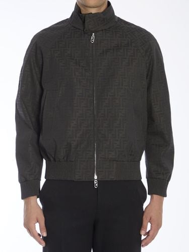 Fendi Coated Canvas Bomber Jacket - Fendi - Modalova