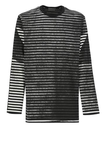 Striped Pattern Sweater - Yohji Yamamoto - Modalova