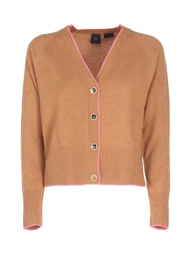 V-neck Buttoned Knitted Cardigan - Pinko - Modalova