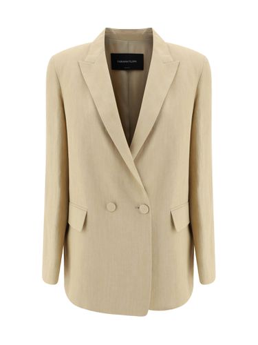 Linen Double-breasted Blazer - Fabiana Filippi - Modalova