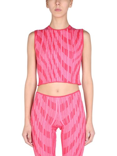 Jacquard Knitwear Crop Top - Philosophy di Lorenzo Serafini - Modalova