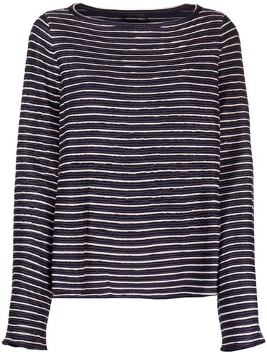 Striped Long Sleeve Sweater - Emporio Armani - Modalova