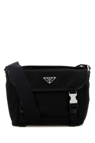 Logo Plaque Foldover Top Shoulder Bag - Prada - Modalova