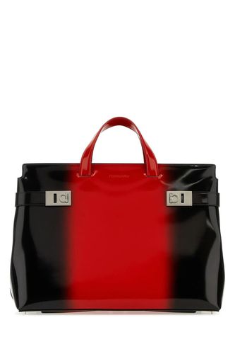 Two-tone Leather Fashion Show Handbag - Ferragamo - Modalova