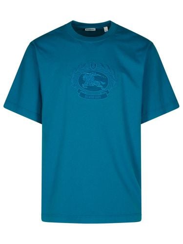 Burberry Turquoise Cotton T-shirt - Burberry - Modalova