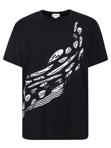 T-shirt With Side Skull Print - Alexander McQueen - Modalova