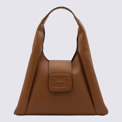 Brown Textured Leather Hogo Medium Bag - Hogan - Modalova