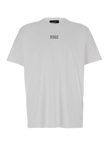 Crewneck T-shirt With Dsq2 Logo In Cotone Man - Dsquared2 - Modalova