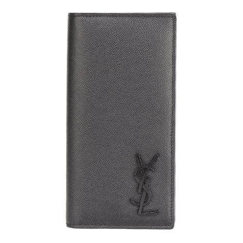 Monogram Wallet In Grain De Poudre Leather - Saint Laurent - Modalova