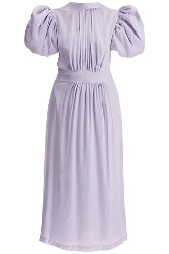 Midi Satin Dress With Puff Sleeves - Rotate by Birger Christensen - Modalova