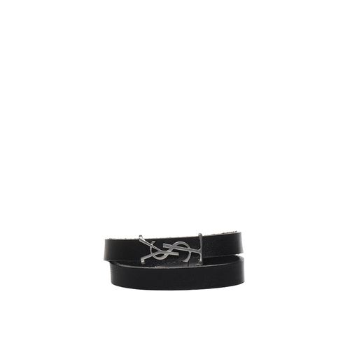 Saint Laurent Leather Ysl Bracelet - Saint Laurent - Modalova