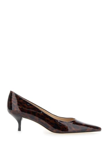 Power Pumps With Kitten Heel And Leopard Motif In Leather Woman - Stuart Weitzman - Modalova