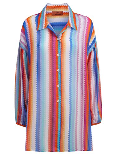 Zig Zag-print Cotton-blend Shirt - Missoni - Modalova