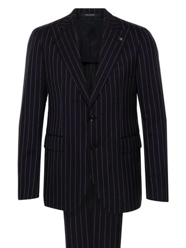 Dark Pinstriped Single-breasted Wool Suit - Tagliatore - Modalova