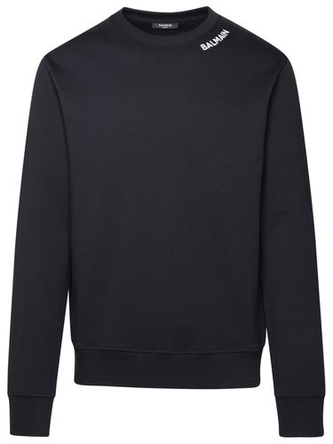 Balmain Black Cotton Sweatshirt - Balmain - Modalova