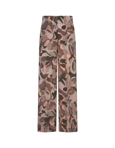 Multicoloured Printed Silk Crepe De Chine Trousers - Aspesi - Modalova