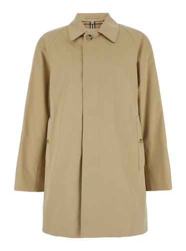 Single-breasted Trench Coat With Concealed Closure In Gabardine Man - Burberry - Modalova