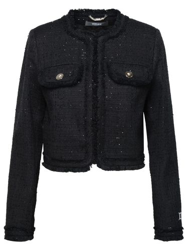 Versace Black Cotton Blend Jacket - Versace - Modalova
