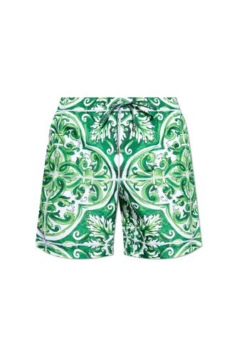 Majolica Printed Swim Shorts - Dolce & Gabbana - Modalova