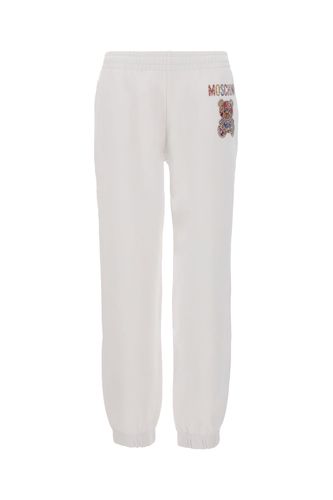 Moschino White Cotton Joggers - Moschino - Modalova