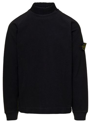 Sweatshirt With Ribbed High-neck And Logo Patch - Stone Island - Modalova