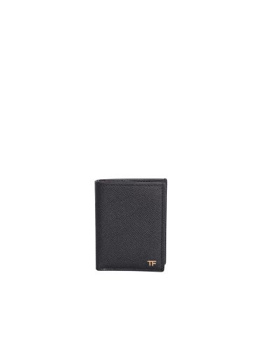 Small Grain Leather Folding Cardholder - Tom Ford - Modalova