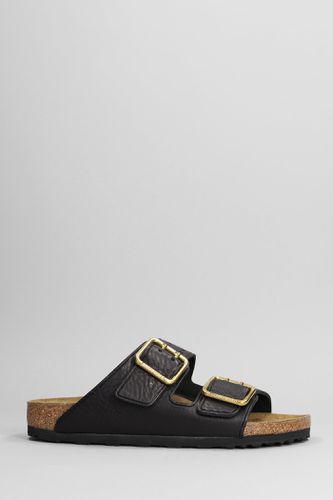 Arizona Bold Flats In Black Leather - Birkenstock - Modalova