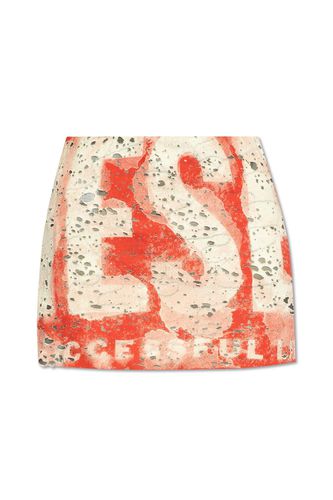 O-hunt-dev Logo Printed Distressed Mini Skirt - Diesel - Modalova